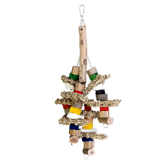 Natural Wood and Cuttlefish Bird Toy Lou Lou Bells Bird Toys