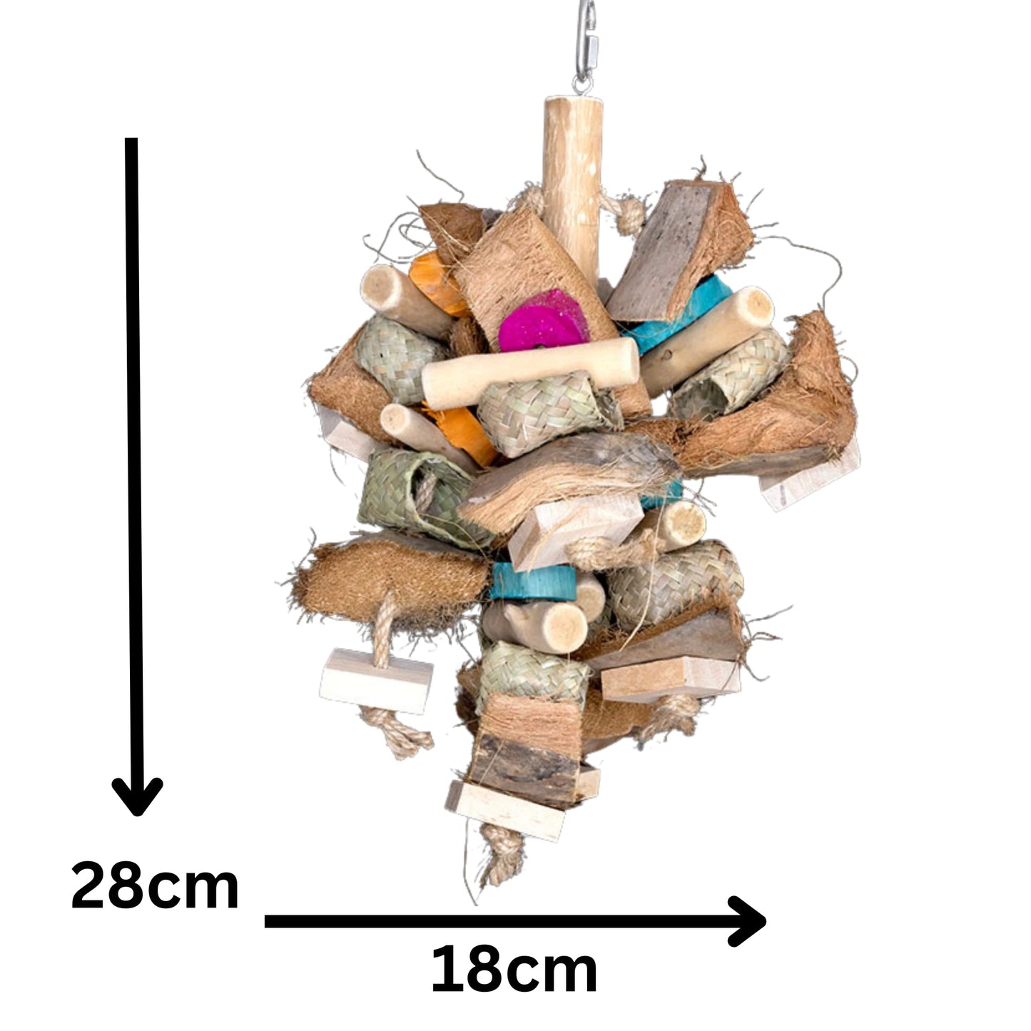 Natural Chew Fun Bird Toy Lou Lou Bells Bird Toys