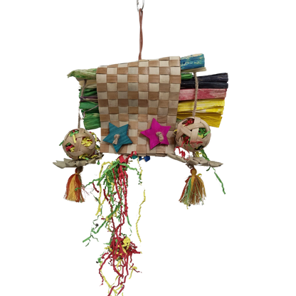 Natural Coloured Pouch Bird Toy Lou Lou Bells Bird Toys
