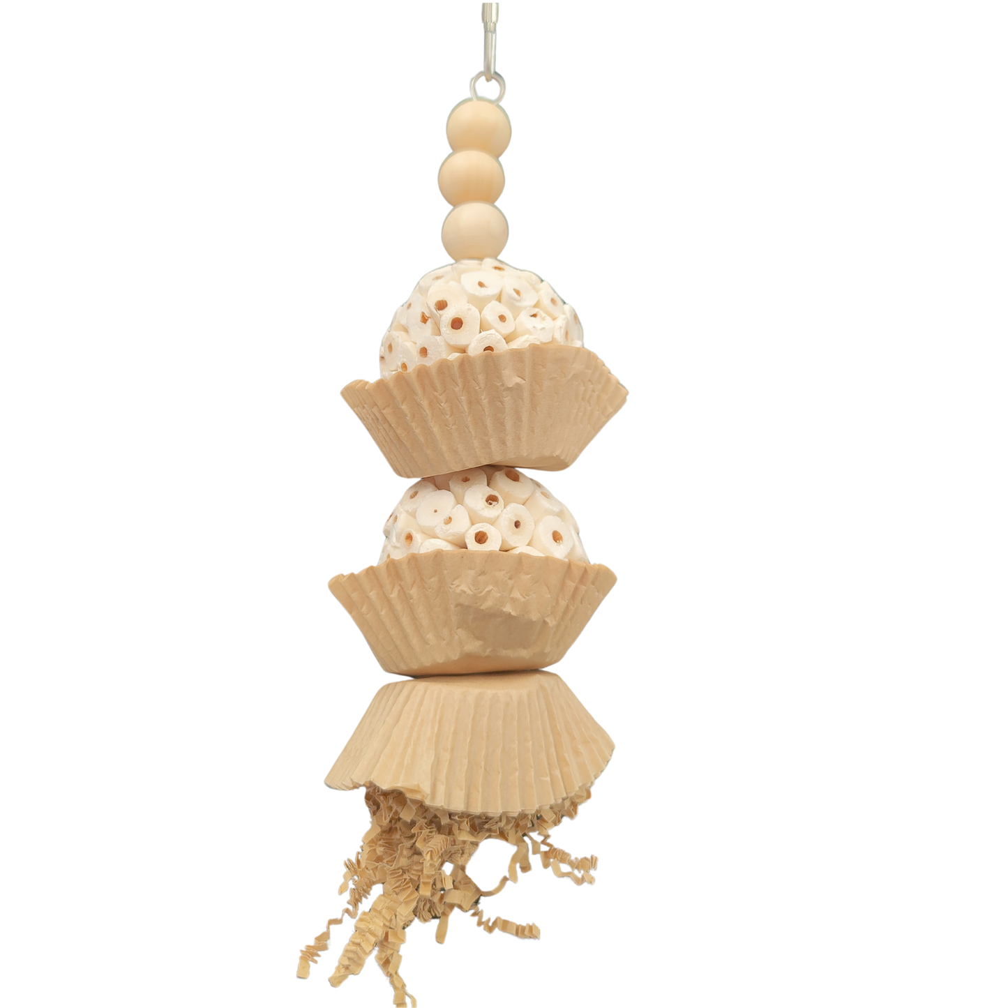 2 sola balls in cup cakes bird toy 