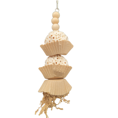 2 sola balls in cup cakes bird toy 