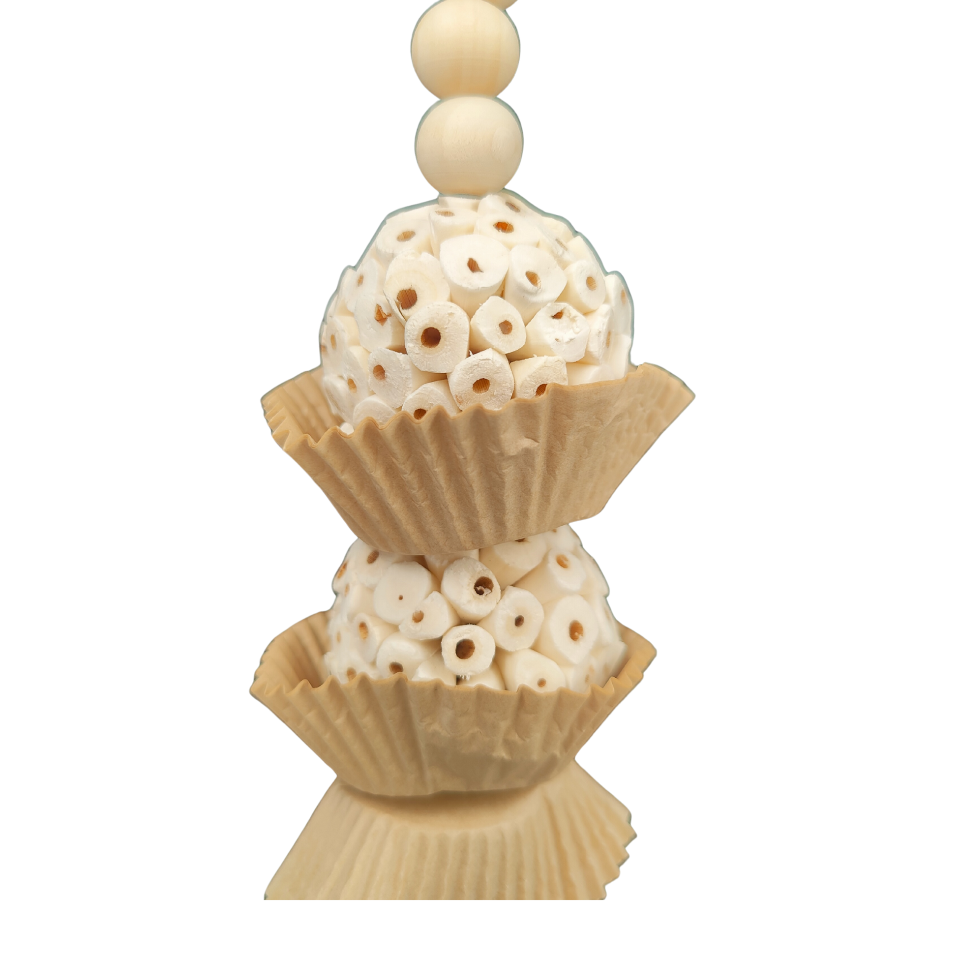 close up of the sola cup cakes bird toy