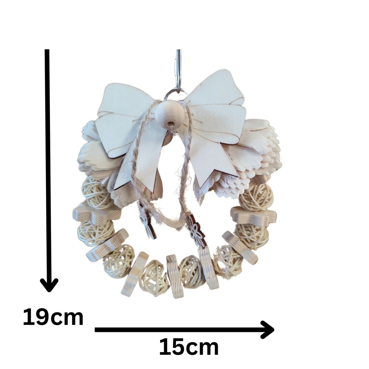 Natural Wreath Bird Toy Lou Lou Bells Bird Toys