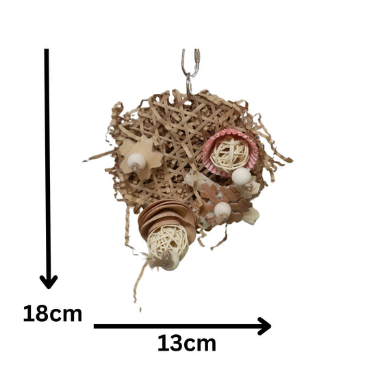 Natural Platter Bird Toy Lou Lou Bells Bird Toys