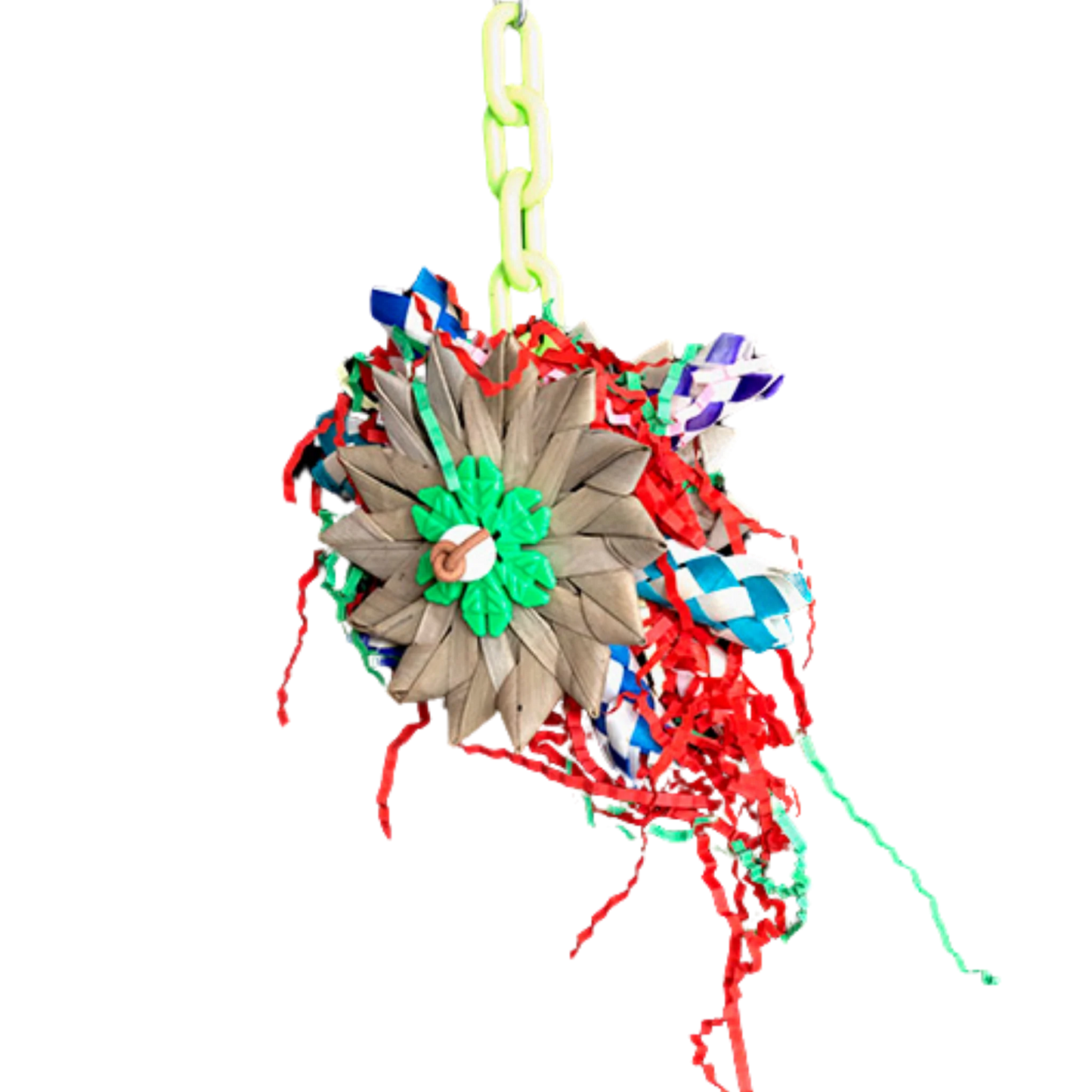 Palm Flowers with Finger Traps Shredable Bird Toy