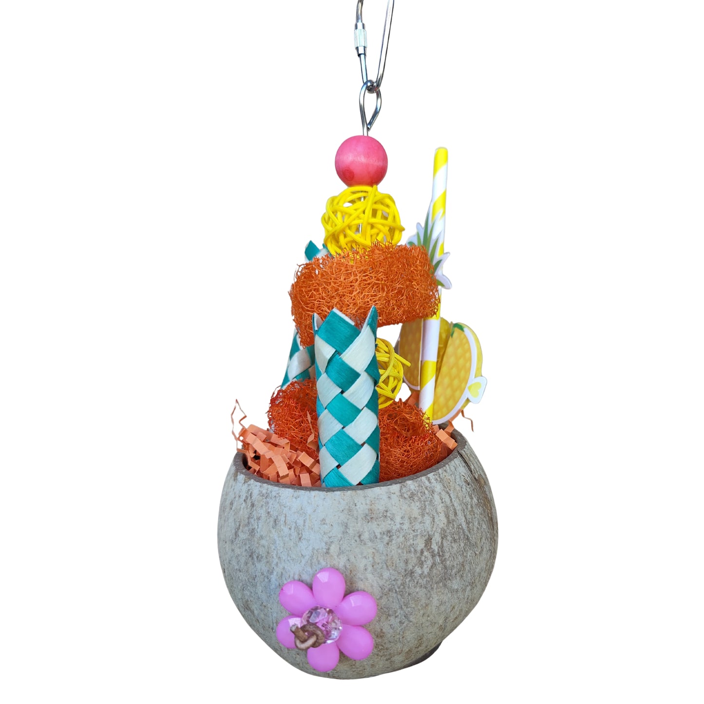 coconut pinacolda bird toy