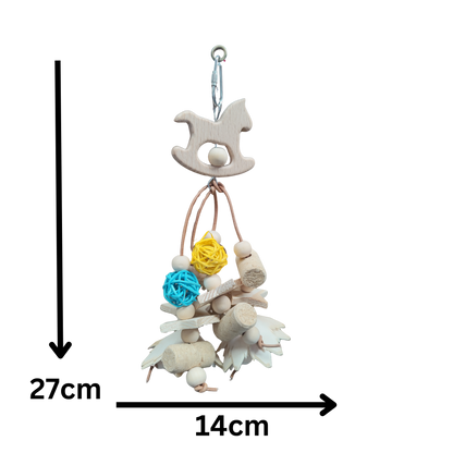 measurements of the rocking horse dangle bird toy