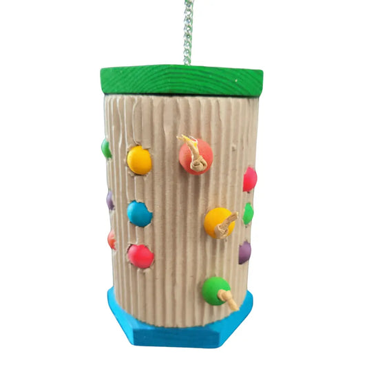 cardboard roll hex ends bird toy