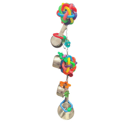 large rubber balls and clangers bird toy