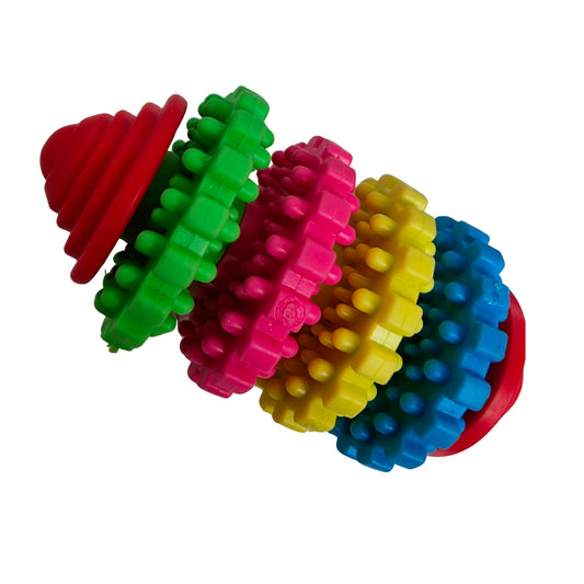 bird foot toy made from rubber spinners