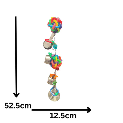 Rubber Balls and Clangers Bird Toy Lou Lou Bells Bird Toys