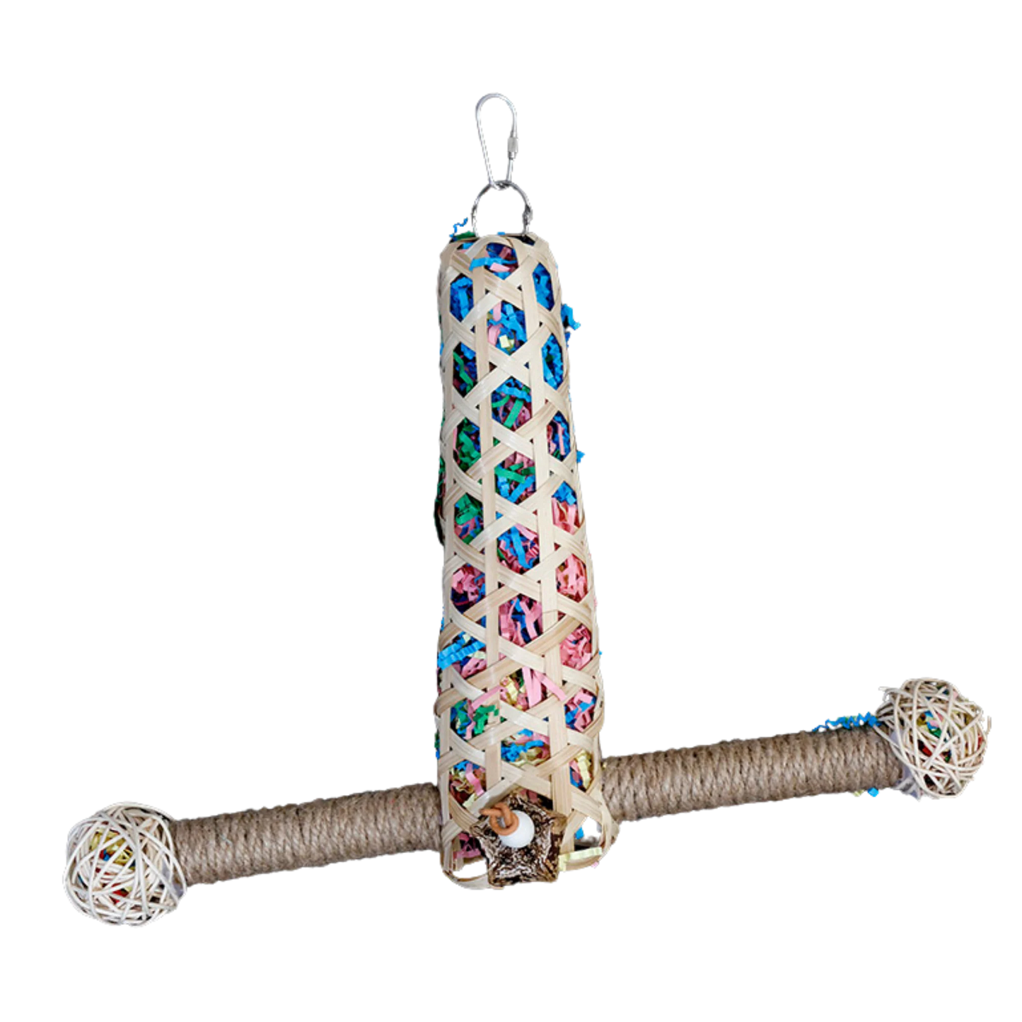 Sit and Chew Bamboo Woven Bird Toy