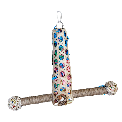 Sit and Chew Bamboo Woven Bird Toy