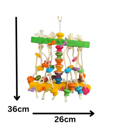 measurements of the shaggy blocks bird toy