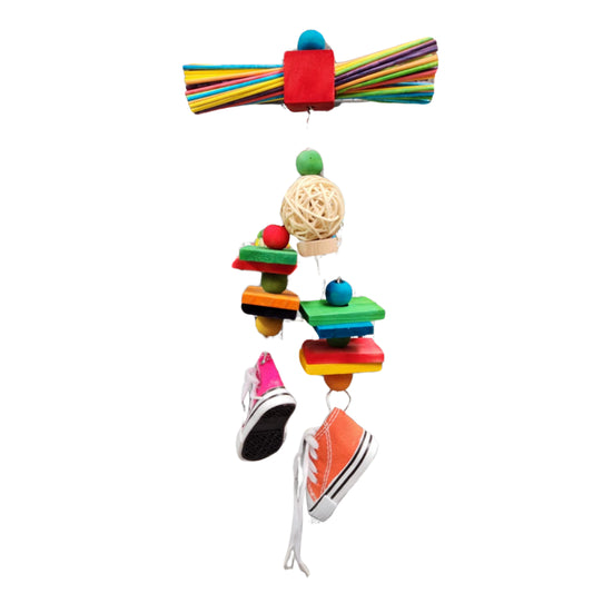 Shoe and Blocks Bird Toy