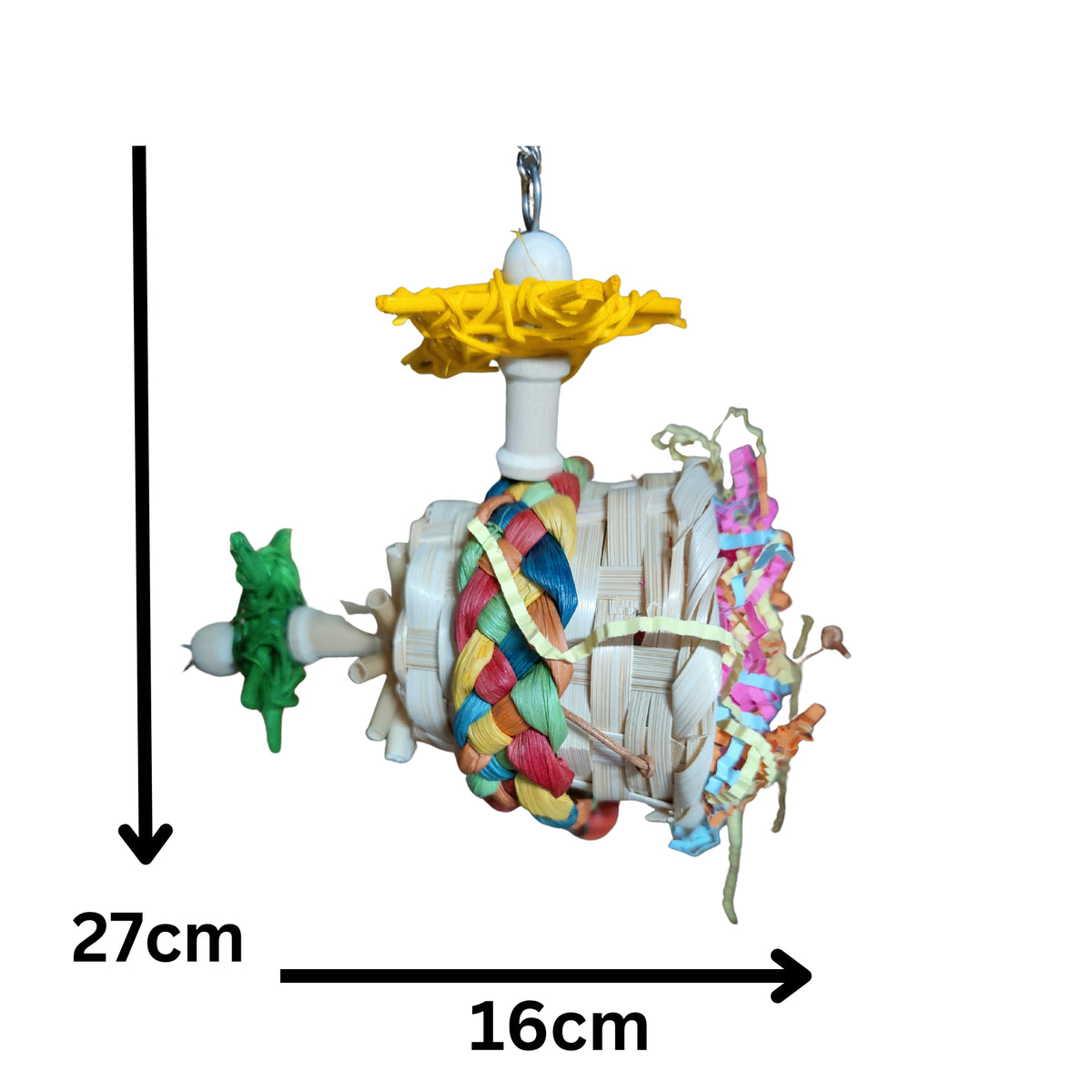 Shredable Sideways Cup Bird Toy Lou Lou Bells Bird Toys