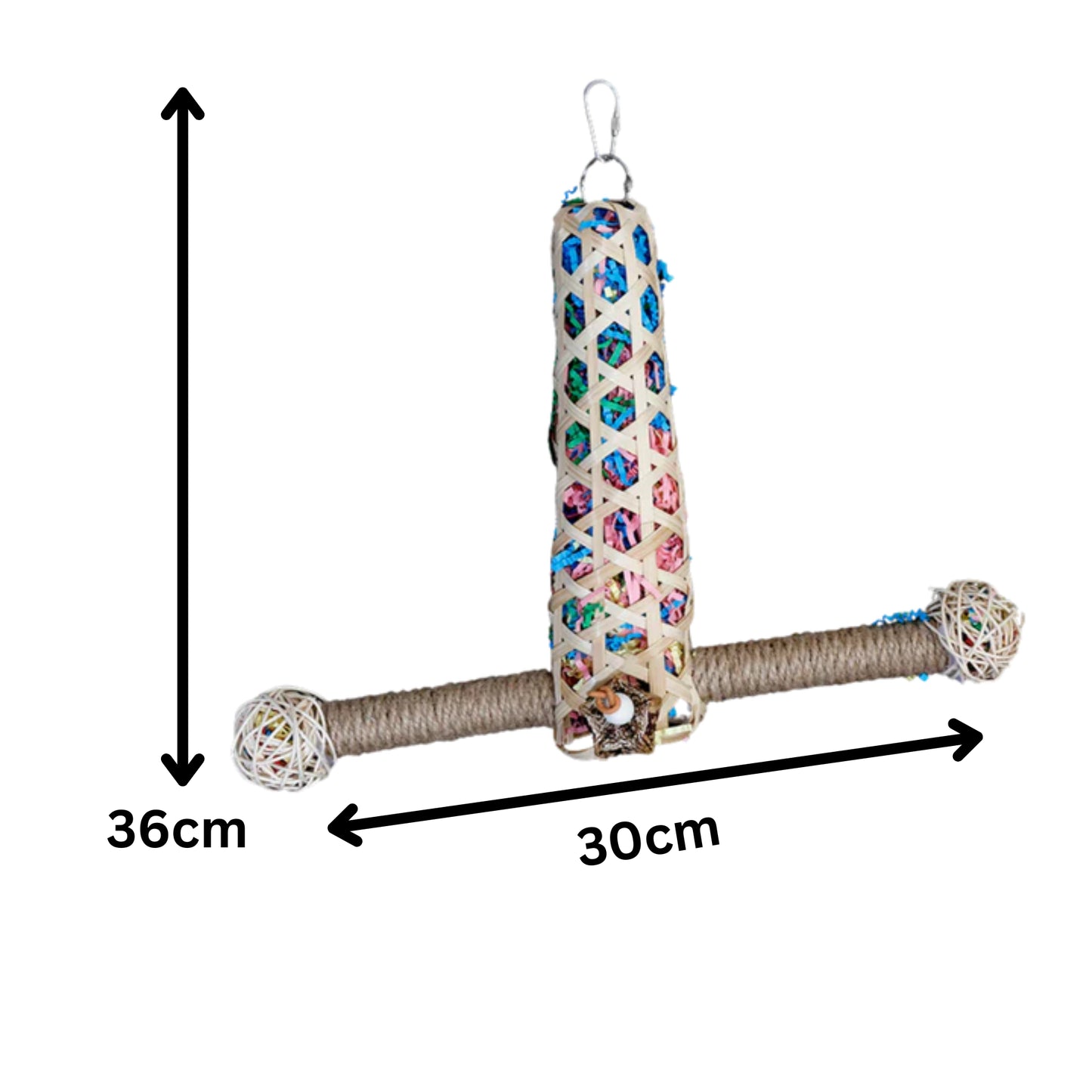 Sit and Chew Bamboo Woven Bird Toy