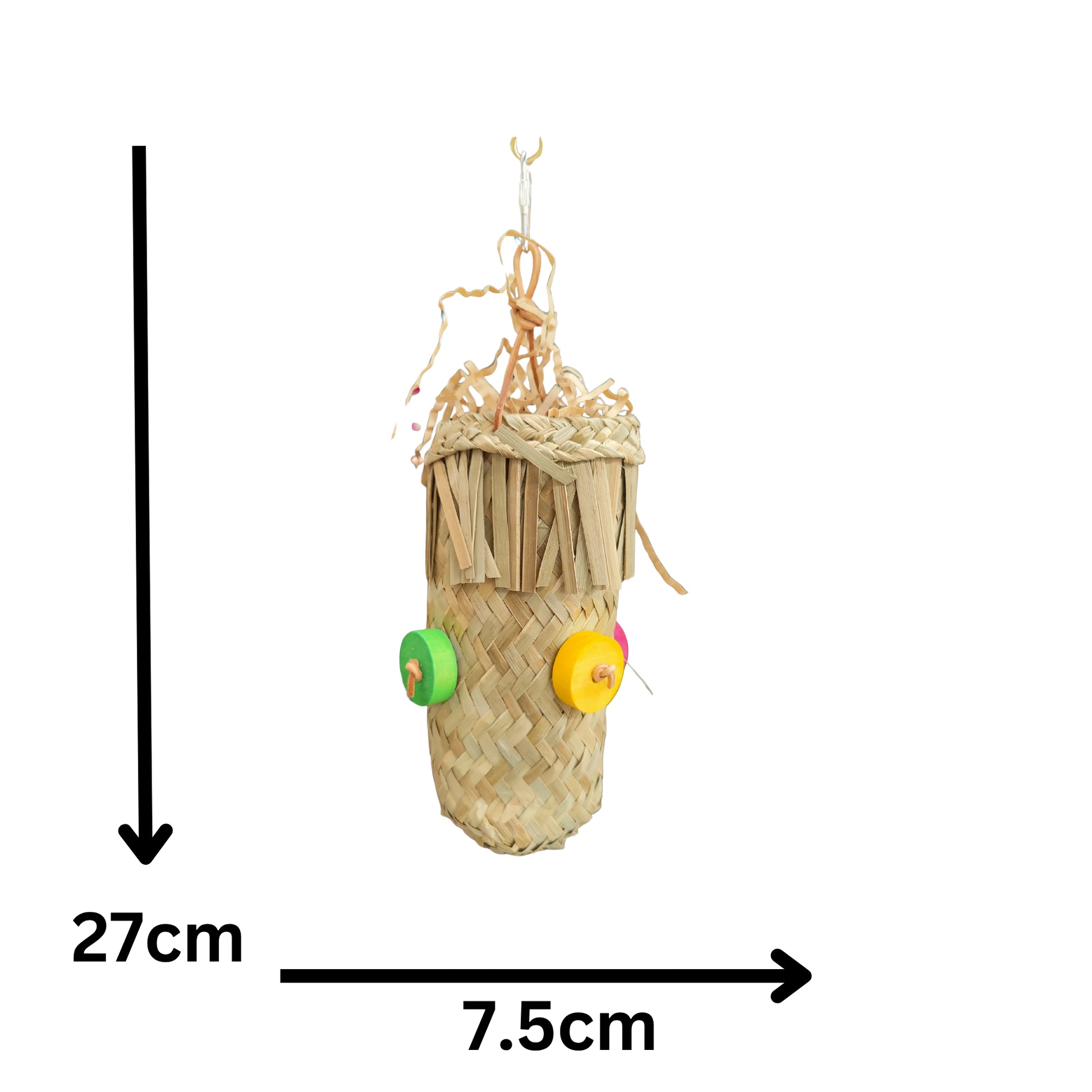 measurements of the small bag bird toy