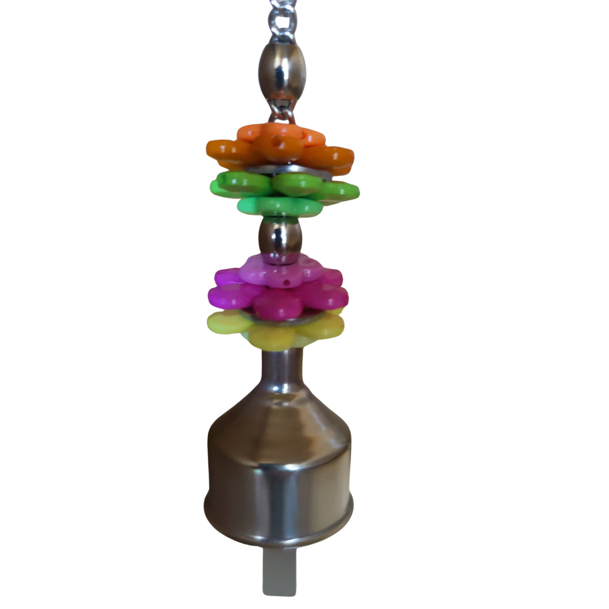 Stainless Steel Bell with Flowers Bird Toy Lou Lou Bells Bird Toys