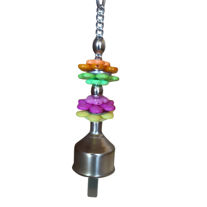 Stainless Steel Bell with Flowers Bird Toy Lou Lou Bells Bird Toys