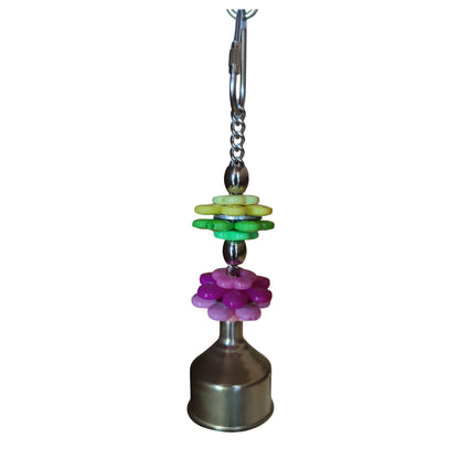 Stainless Steel Bell with Flowers Bird Toy Lou Lou Bells Bird Toys