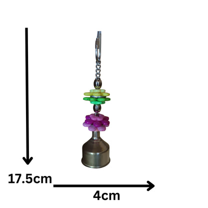 Stainless Steel Bell with Flowers Bird Toy Lou Lou Bells Bird Toys