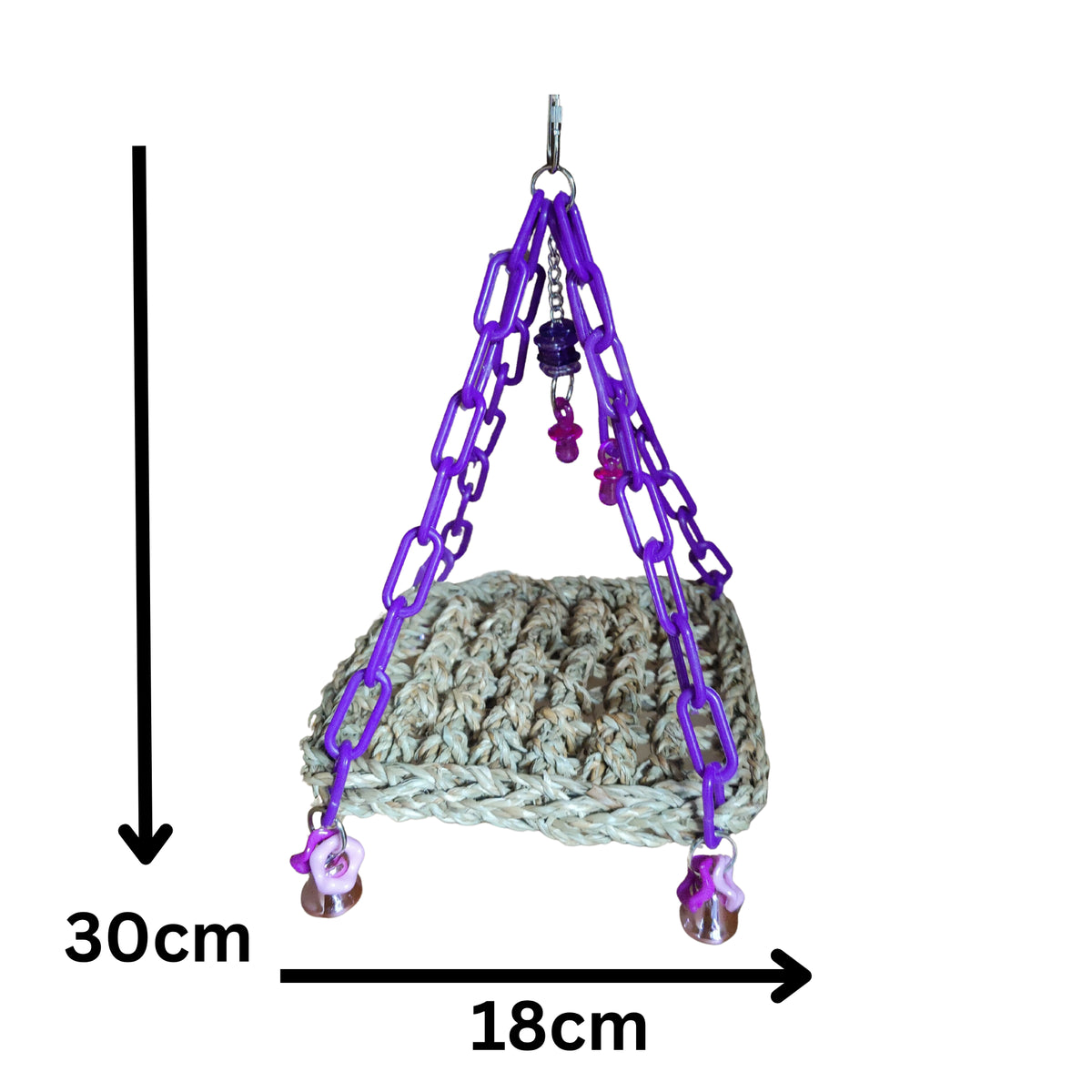 Small Hanging Mat Bird Toy Lou Lou Bells Bird Toys