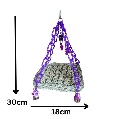 Small Hanging Mat Bird Toy Lou Lou Bells Bird Toys