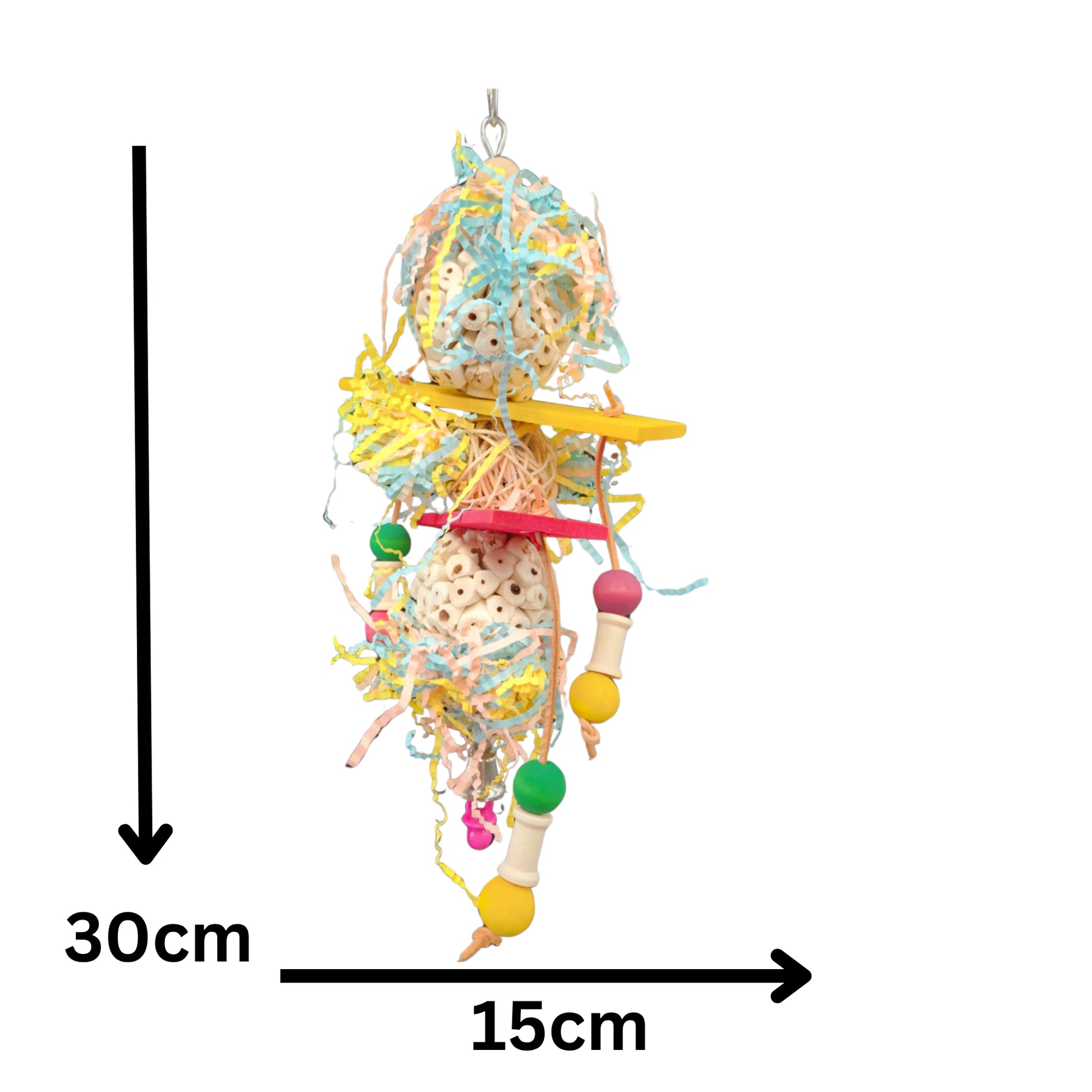 measurements of the sola balls dangle bird toy