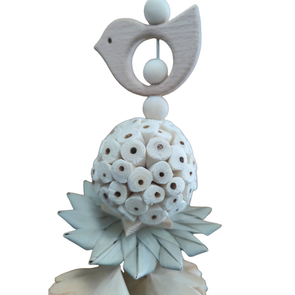 close up of the sola bird bird toy