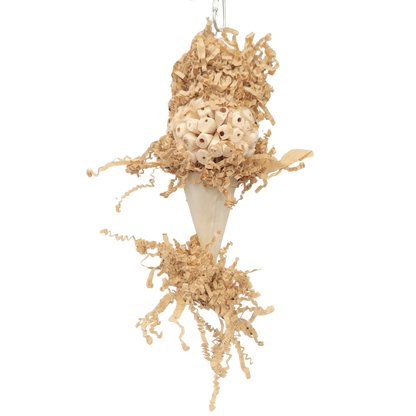 Natural sola cone bird toy