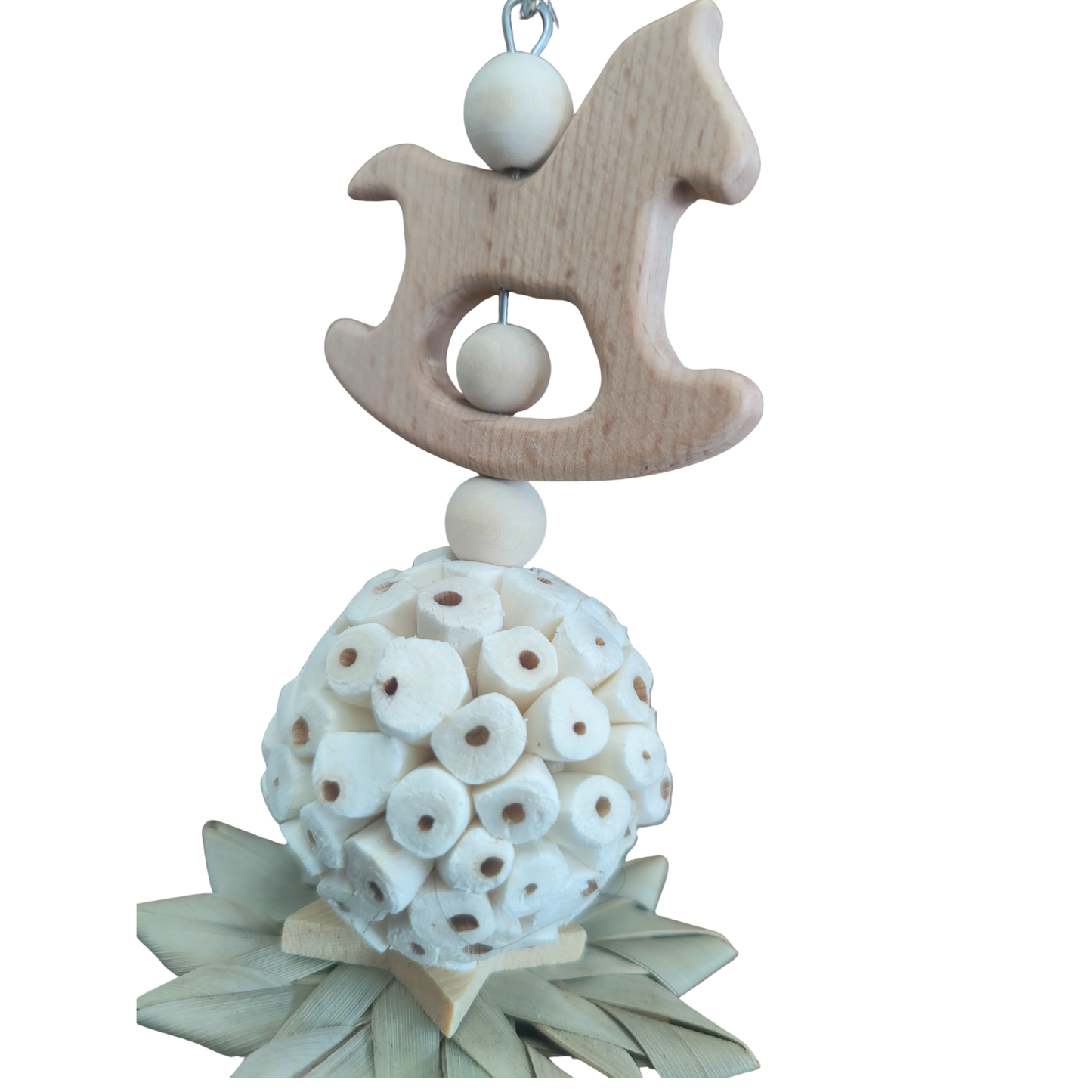 close up of the sola rocking horse bird toy