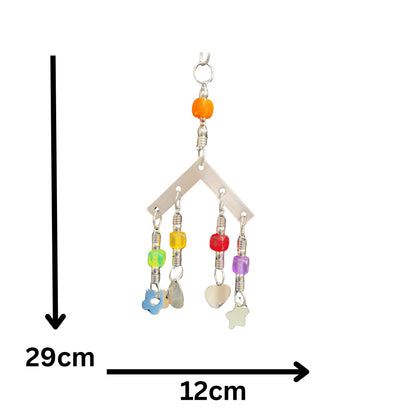 measurements of the stainless steel beads and shapes bird toy