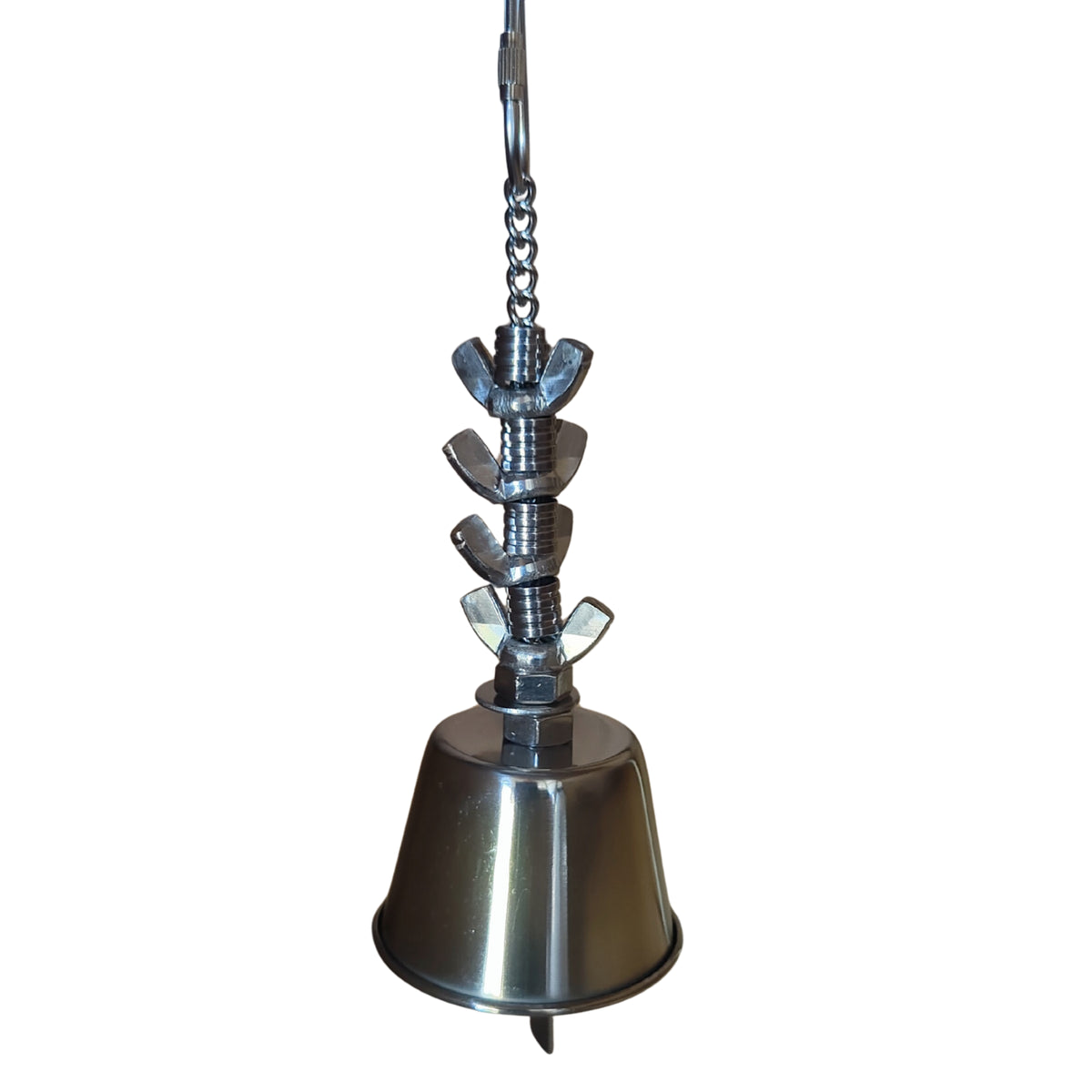 Stainless Steel Bell with Wingnuts Bird Toy Lou Lou Bells Bird Toys