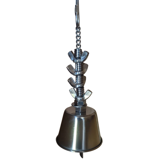 Stainless Steel Bell with Wingnuts Bird Toy Lou Lou Bells Bird Toys