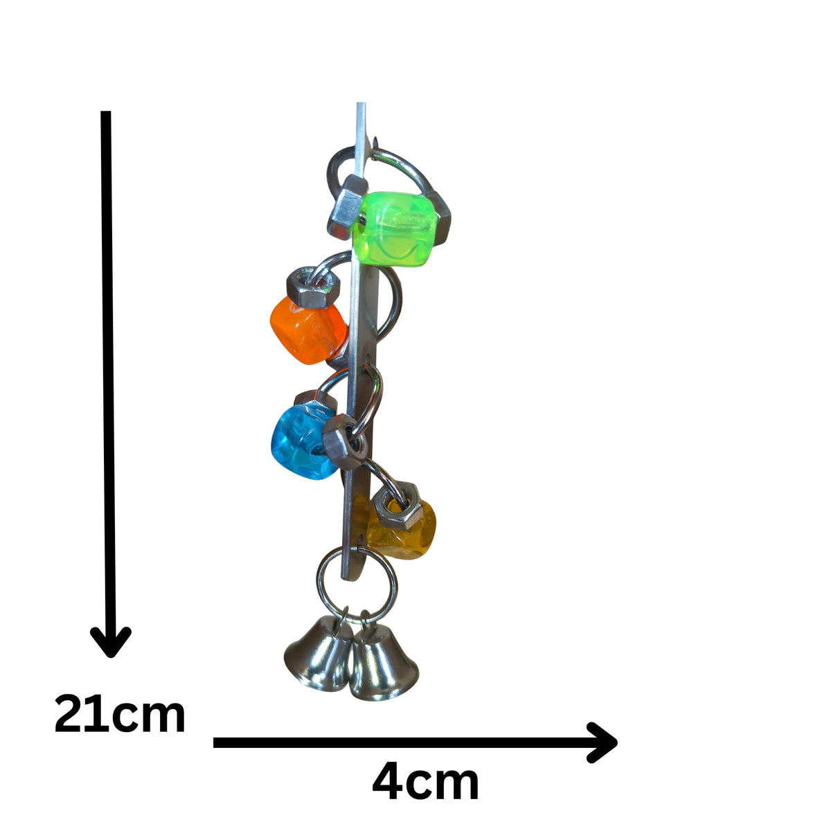 Stainless Steel Nuts and Cubes Bird Toys Lou Lou Bells Bird Toys