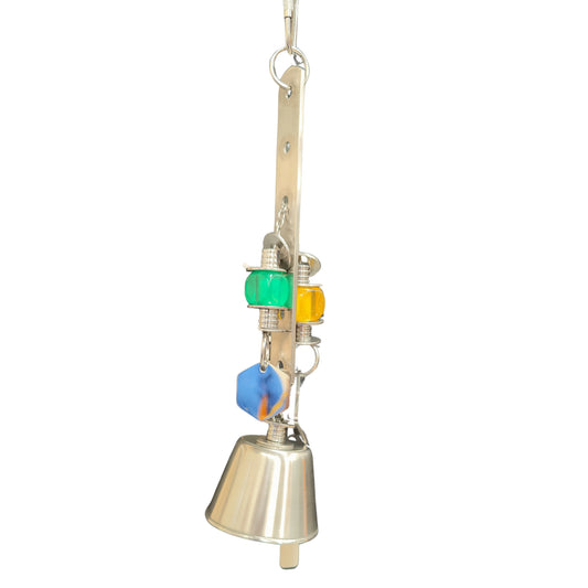 stainless steel pull with stainless steel bell bird toy