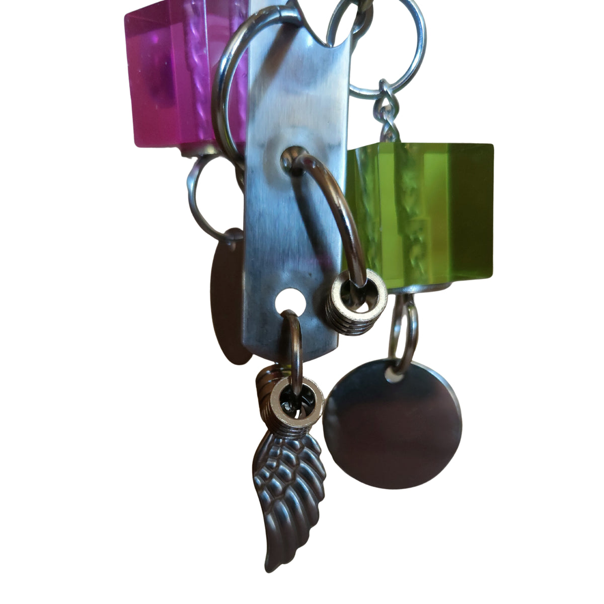 Stainless Steel with Acrylic Cubes Bird Toy Lou Lou Bells Bird Toys
