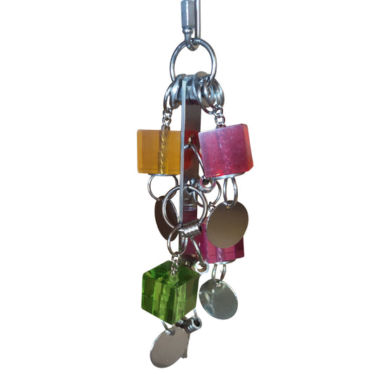 Stainless Steel with Acrylic Cubes Bird Toy Lou Lou Bells Bird Toys