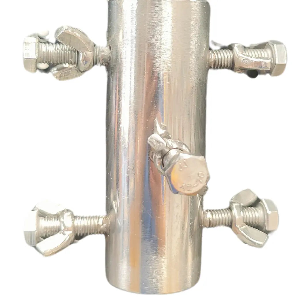 close up stainless steel nuts and bolts bird toys