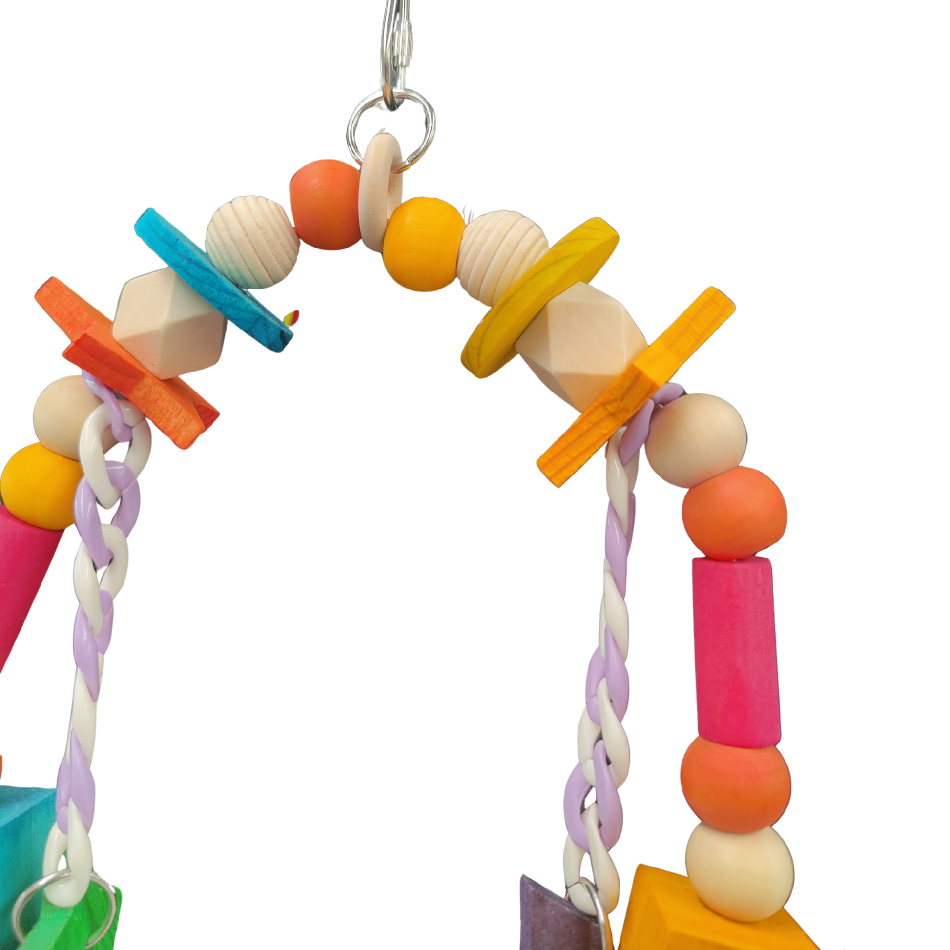 close up pic 1 of the star dangle swing bird toy