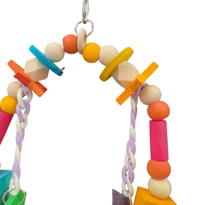close up pic 1 of the star dangle swing bird toy