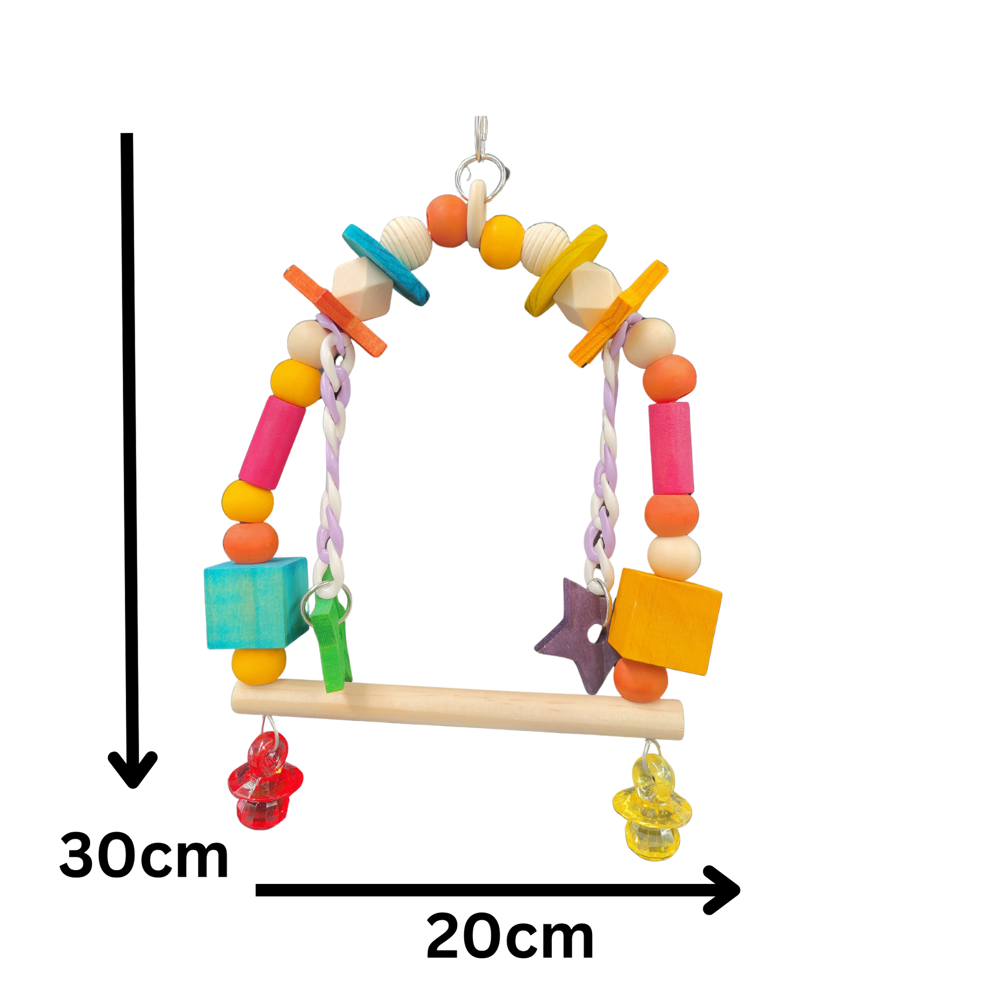 measurements of the star dangle swing bird toy