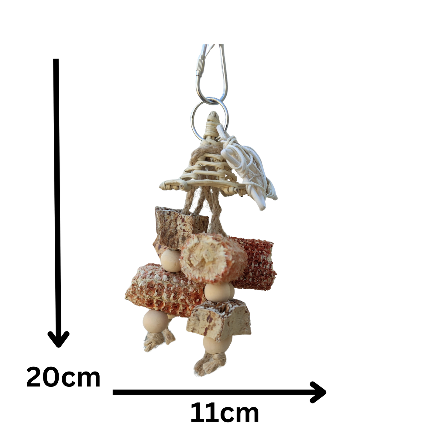 measurements of the star hat bird toy