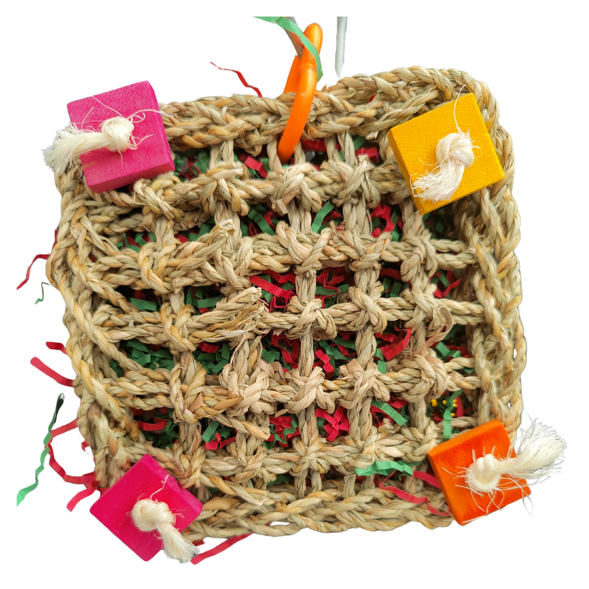 back view of the star pouch bird toy