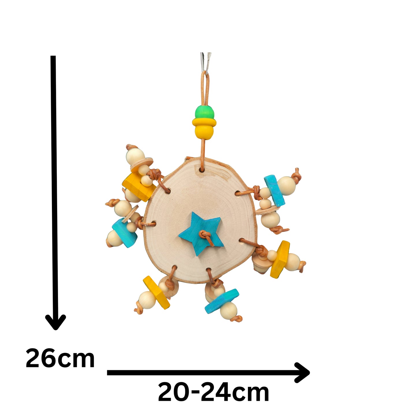 measurements of star slice bird toy