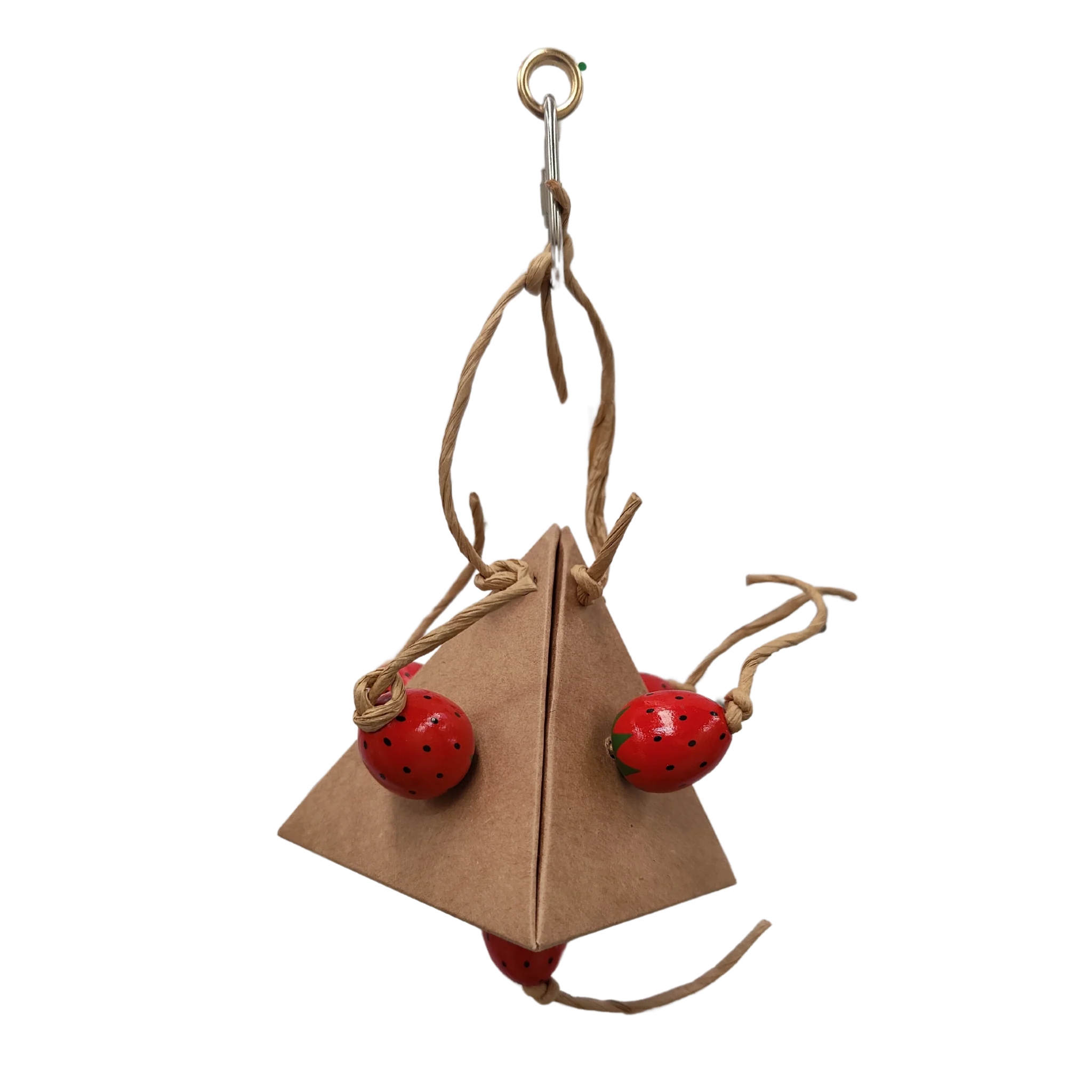 Strawberry Triangle Bird Toy - Lou Lou Bells Bird Toys