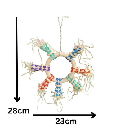 measurements of the stuffed finger trap ring bird toy