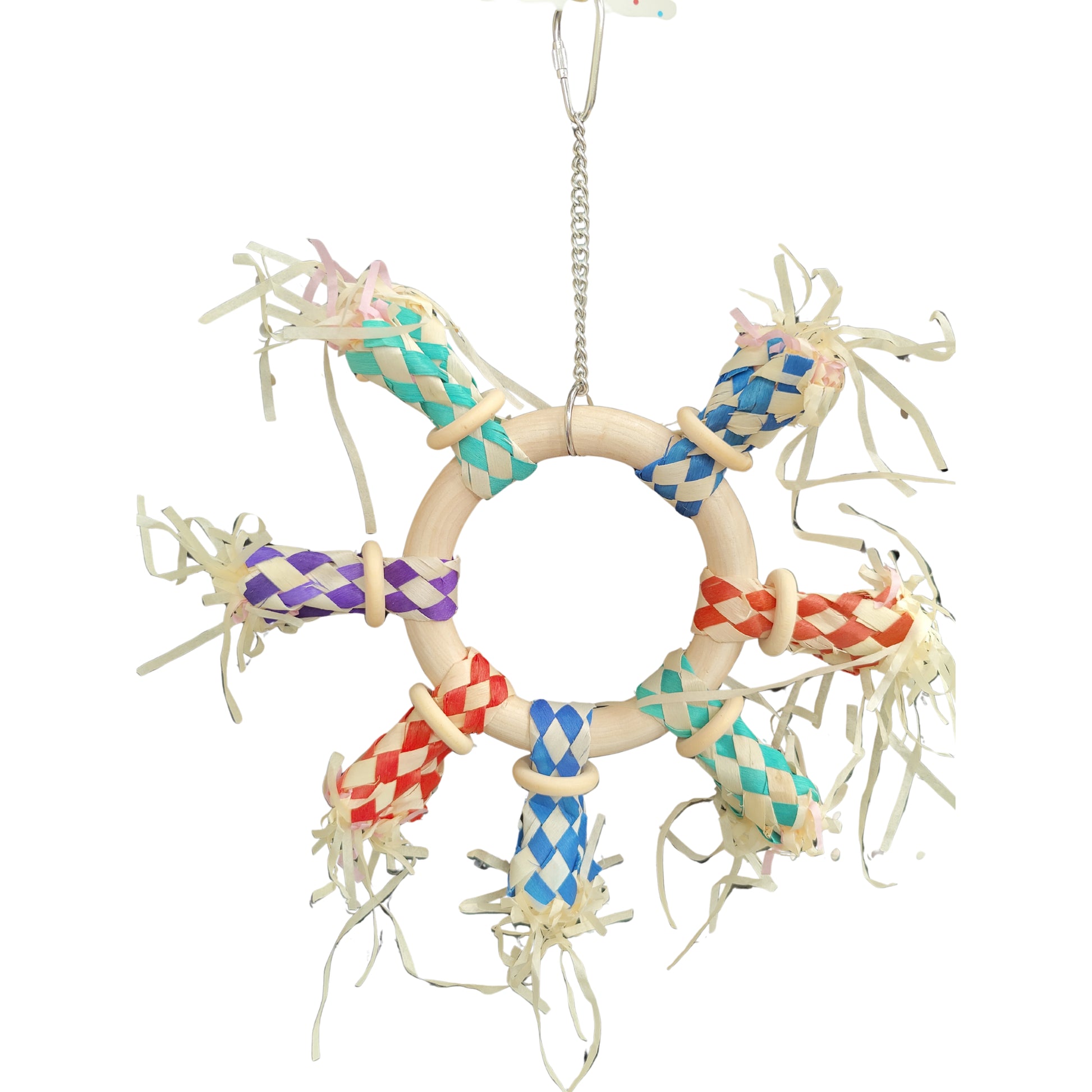 ring with stuffed finger traps bird toy