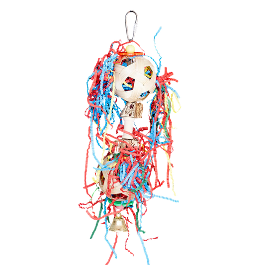 Two Paper Filled Cane Weave Balls Bird Toy

Packed with natural materials, this toy features two cane weave balls filled with paper—perfect for pulling, shredding, and play. Ideal for medium-sized birds.

Size: 6 cm x 26 cm